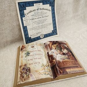 Goldilocks & The Three Bears Story Book Plate & Certificate- NIB- 1997 Bradford